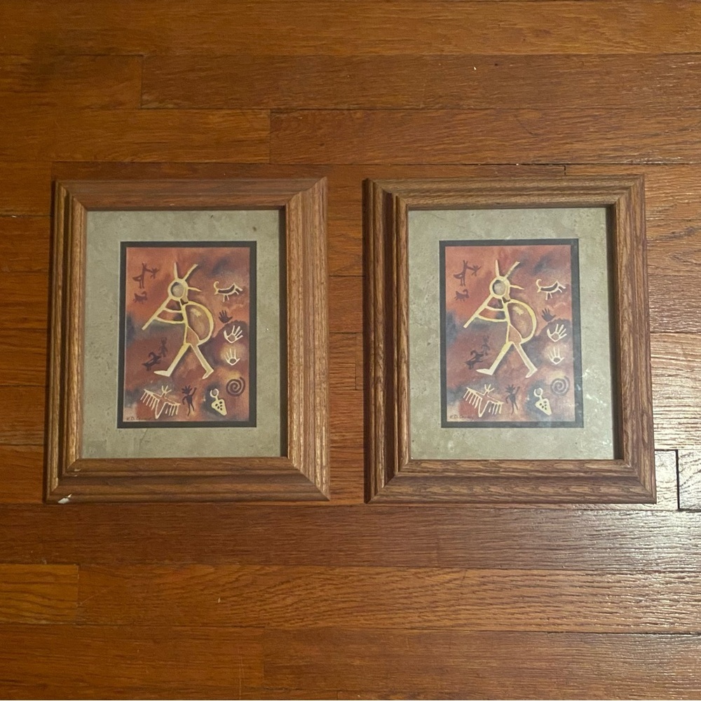 Katy Cooney Framed Tribal Art Paintings